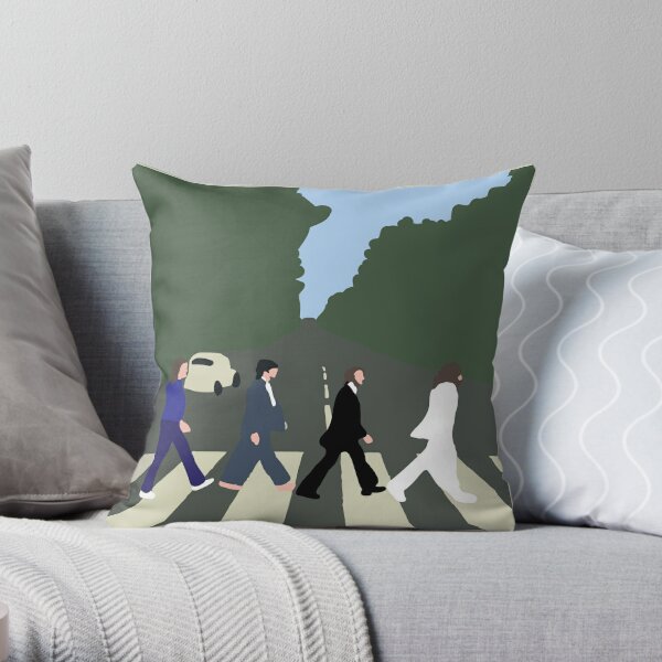 The Beatles - Abbey Road - Minimalistic style Throw Pillow RB1512 product Offical beatles Merch