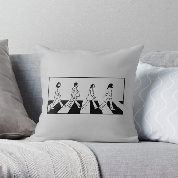 The Beatles - Abbey Road White Background Throw Pillow RB1512 product Offical beatles Merch