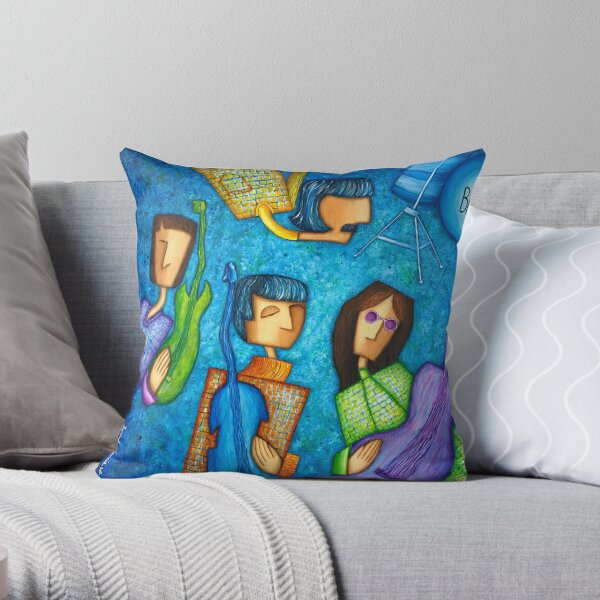 The Beatles- Art By Arminda Garcia Throw Pillow RB1512 product Offical beatles Merch