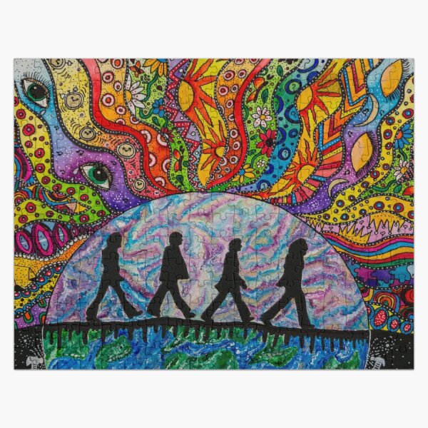 The Beatles Abbey Road inspired psychedelic art Jigsaw Puzzle RB1512 product Offical beatles Merch